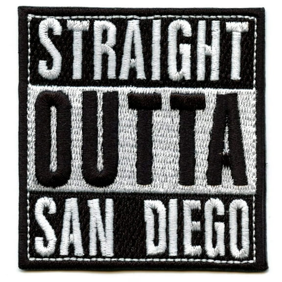 Straight Outta San Diego Embroidered Iron On Patch