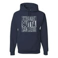 thumbnail image 1 of Straight Outta San Diego SD Fan | Fantasy Baseball Fans | Mens Sports Hooded Sweatshirt Graphic Hoodie, Navy, Large, 1 of 4