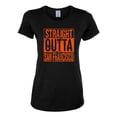 thumbnail image 1 of Straight Outta San Francisco SF Fan | Fantasy Baseball Fans | Womens Sports Graphic T-Shirt, Black, Small, 1 of 4