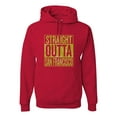 thumbnail image 1 of Straight Outta San Francisco SF Fan | Fantasy Football | Mens Sports Hooded Sweatshirt Graphic Hoodie, Red, 3XL, 1 of 4