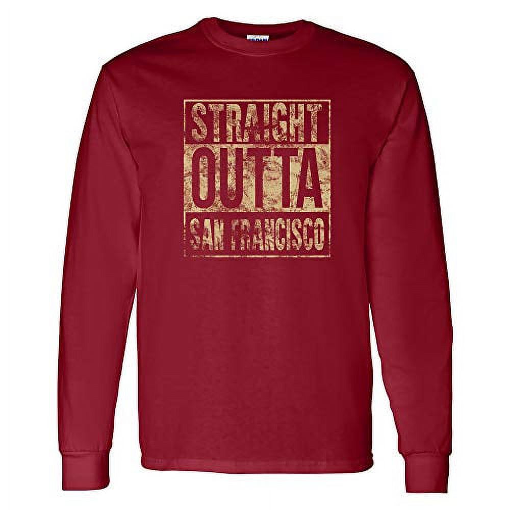 Straight Outta San Francisco - San Francisco Football Long Sleeve T Shirt - Large - Cardinal - image 1 of 6