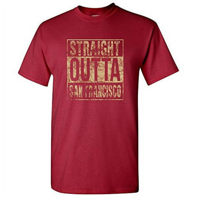 Straight Outta San Francisco - San Francisco Football T Shirt - 2X-Large - Cardinal