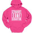 thumbnail image 1 of Straight Outta Scranton Hooded Sweatshirt Hoodie Funny The Office Humor - Pink, L, 1 of 1