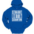 thumbnail image 1 of Straight Outta Scranton Hooded Sweatshirt Hoodie Funny The Office Humor - Royal Blue, S, 1 of 1