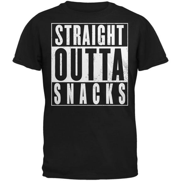 Straight Outta Snacks Black Adult T-Shirt - Medium