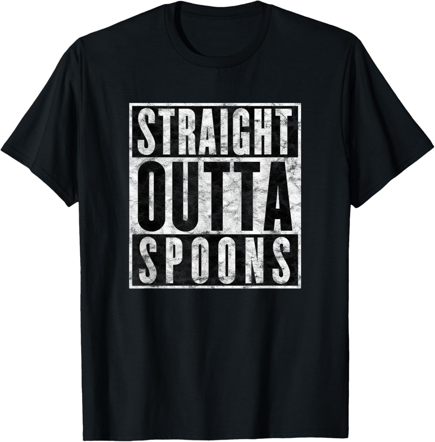 Straight Outta Spoons Chronic Illness Disability TShirt