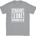 thumbnail image 1 of Straight Outta Springfield T-Shirt Tee Funny Humor Missouri City - Heather Grey, 4XL, 1 of 1