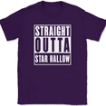 thumbnail image 1 of Straight Outta Star Hallow T-Shirt Tee Funny Humor TV Show - Purple, 4XL, 1 of 1