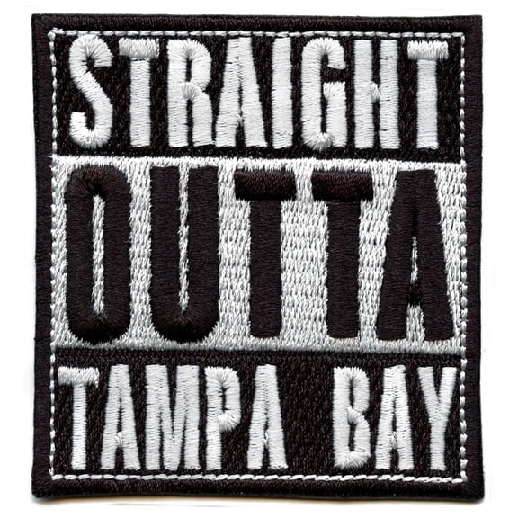 Straight Outta Tampa Bay Embroidered Iron On Patch