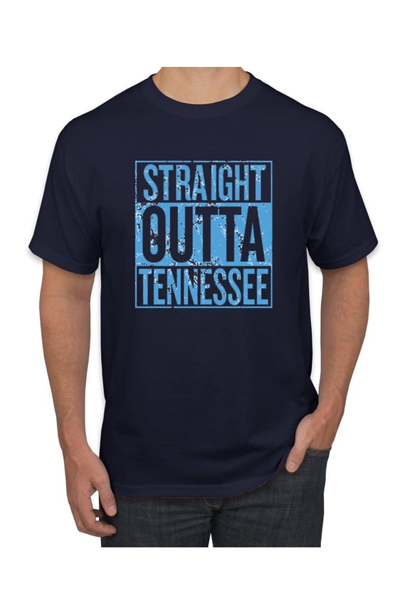 Straight Outta Tennessee Ten Fan | Fantasy Football | Mens Sports Graphic T-Shirt, Navy, Large