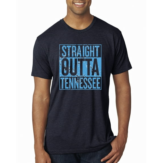 Straight Outta Tennessee Ten Fan | Fantasy Football | Mens Sports Premium Tri Blend T-Shirt, Vintage Navy, 2XL