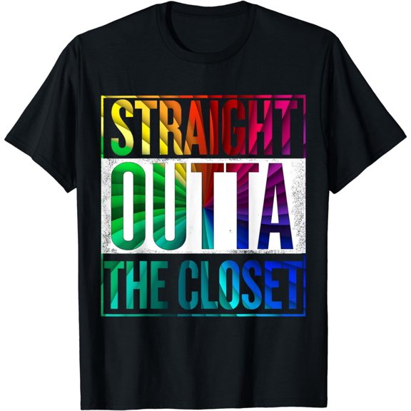 Straight Outta The Closet LGBT Gay Pride T-Shirt