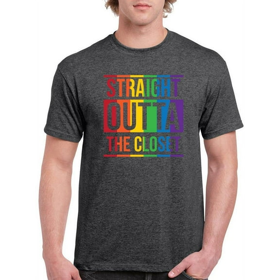 Straight Outta The Closet T-Shirt Men -Smartprints Designs, Male Small