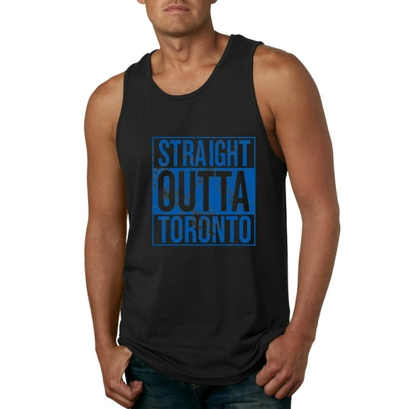 Straight Outta Toronto Fan | Fantasy Baseball Fans | Mens Sports Graphic Tank Top, Black, X-Large