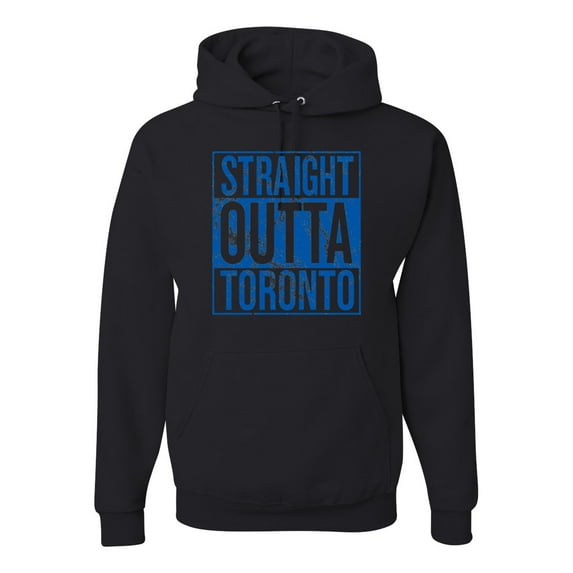 Straight Outta Toronto Fan | Fantasy Baseball Fans | Mens Sports Hooded Sweatshirt Graphic Hoodie, Black, X-Large