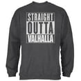 thumbnail image 1 of Straight Outta Valhalla Viking Valkyrie Mens Sweatshirt Deep Heather MD, 1 of 1