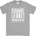 thumbnail image 1 of Straight Outta Washington DC T-Shirt Funny Humor State Pride Gift USA Tee - Heather Grey, 5XL, 1 of 1