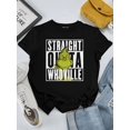 thumbnail image 1 of Straight Outta Whoville Funny Holiday Christmas Quote Design Unisex T-Shirt up to size 5XL, 1 of 2