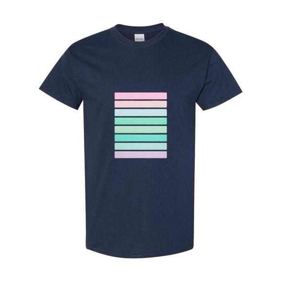 Straight Pastel Horizon Minimalist Abstract Line Art Gift T-Shirt, for men & women, up to size 5XL