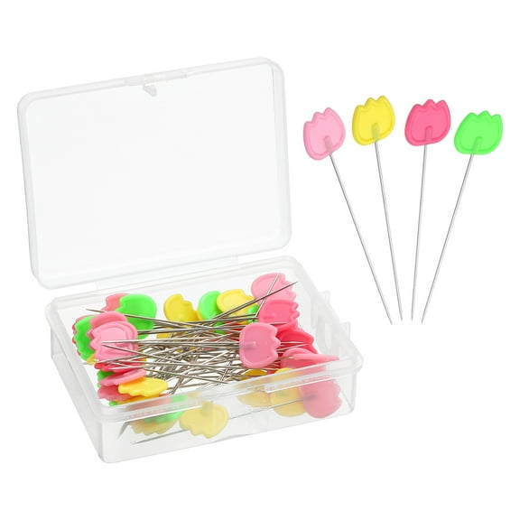 Straight Pins 200 Pack Multicolor Straight Quilting Pins Tulip Head Sewing Pins