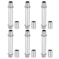 thumbnail image 1 of Uxcell Straight Pipe Lamp Stems Rod Kit, M10 60mm l Rod with Nut, Silver Tone 6 Set, 1 of 6
