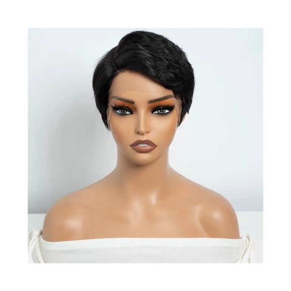 Straight Pixie Cut Wig Human Hair Wigs 13x6x1 Transparent Lace Front Short Wig