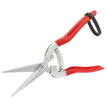 Straight Pruning Shears with Stainless Steel Blades Micro-Tip Florist Scissors Multifunctional Garden Snips Handheld Pruner Cutter for Arranging Flowers Trimming Plants Harvesting Fruits Veget
