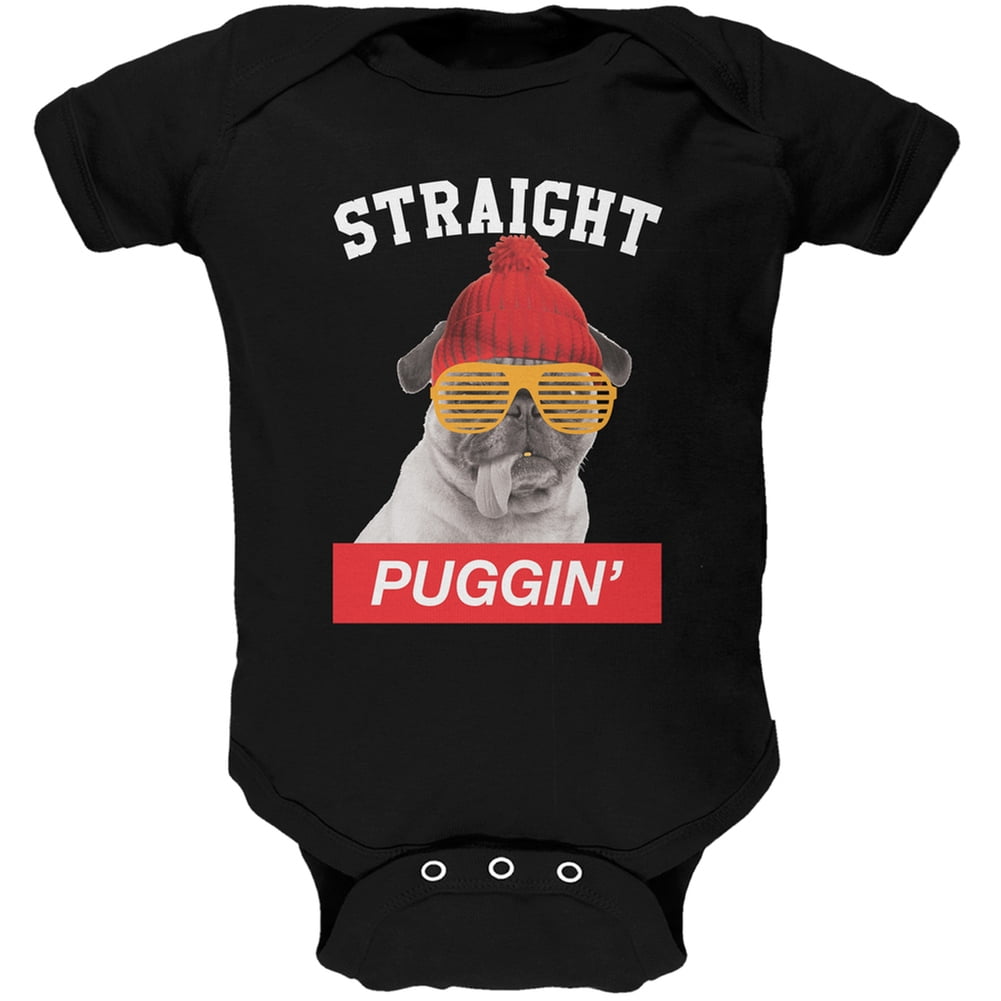 Straight Puggin' Black Baby One Piece - 3 month - Walmart.com