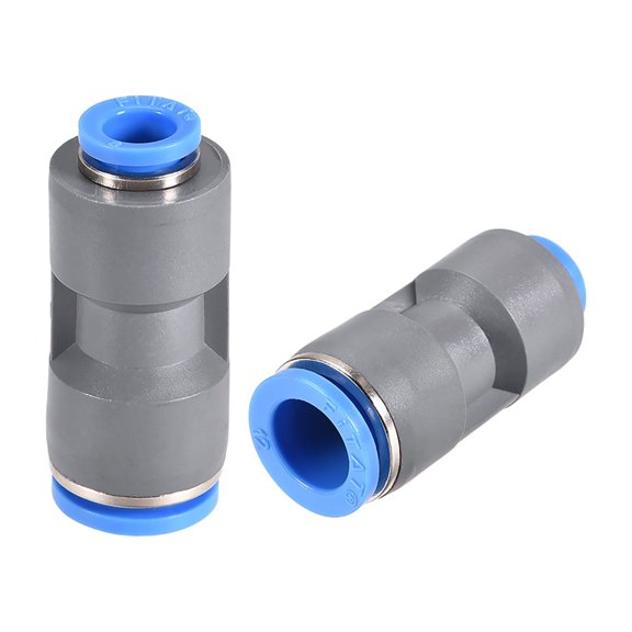 Straight Push Connectors 12mm to 8mm Quick Release Pneumatic Connector Plastic Union Tube Fitting Grey 2Pcs