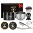 thumbnail image 1 of Straight Razor Shaving Kit, Includes 2 Packs Shaving Soap, Straight Edge Razor, Shaving Cream, Shaving Brush and Shaving Bowl Shaving Unique Gifts Set Stocking Stuffers for Men Him (Sweat Orange), 1 of 6