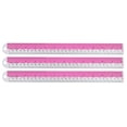thumbnail image 1 of Straight Ruler 12 Inch Metric English System with Hole Measuring Tool, Hot Pink, 3 Pieces, 1 of 5