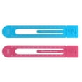 thumbnail image 1 of Straight Ruler 12cm Metric Bookmark Clip Design Ruler Blue & Red, 1 of 6