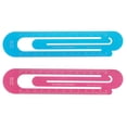 thumbnail image 1 of Straight Ruler 12cm Metric Bookmark Clip Ruler Blue & Red, 1 of 6