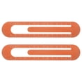 thumbnail image 1 of Straight Ruler 13cm Metric Bookmark Clip Ruler, Orange Red, 2 Pieces, 1 of 6