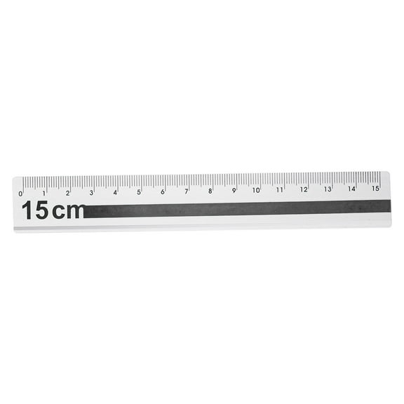 Uxcell Straight Ruler 15cm Metric Aluminum Corrugated Edge Measuring Tool, Black