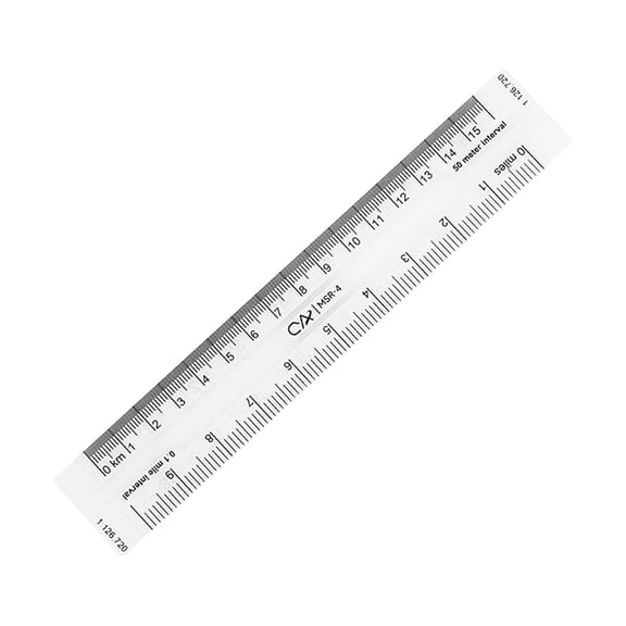 Straight Ruler Easy to :62500 Durable 1:126720 Transparent Learning for Poltting Utm, Usng, Coordinates Traveling MSR-4