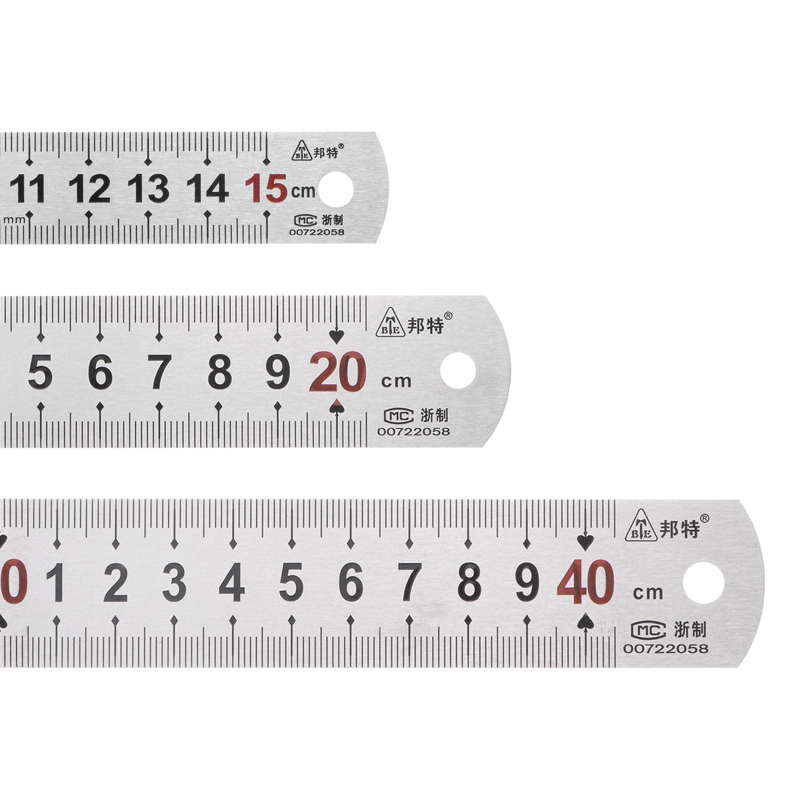 3Pcs rulers School Ruler for Kids Stainless Small Metal Ruler Centimeters  Ruler 3 in 1 Measure Rolling Ruler Metal Meter Stick Metallic Ruler Yard