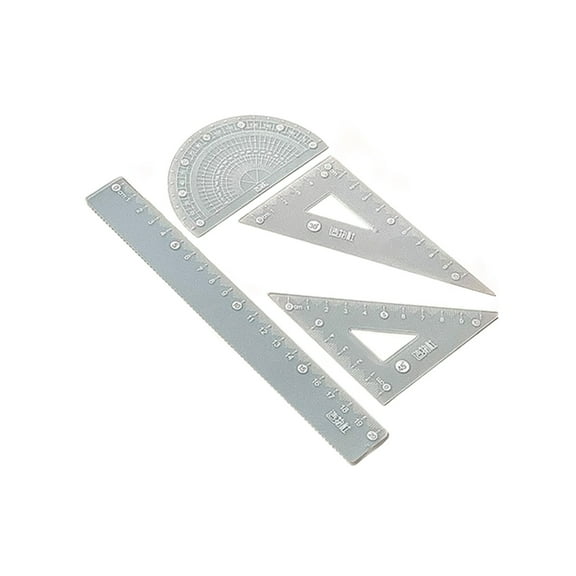 Straight Ruler Set Square Math Protractor Plastic Drafting Ruler Geometry Tool