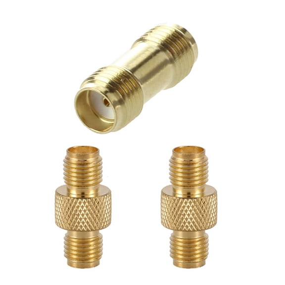 Straight SMA Female to Female RF Adapter Connector & SMA Female to Female Adapter RF Coax Connector Straight,Gold