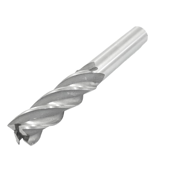 Straight Shank 4 Flutes End Mill Milling Cutter 14mm x 12mm x 45mm x 100mm