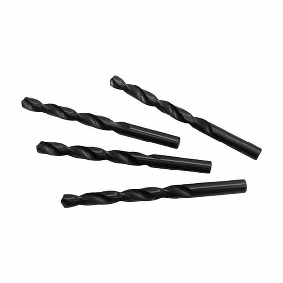 Straight Shank Drilling 4Pc 6.5Mm Hss Black Oxide Jobber Length Twist Drill Set