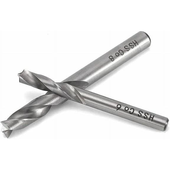 HSS Co Cobalt Straight Shank Electric Twist Drill Bit, Diamond Cutting Bits Spot Weld Drill Bit Set for Wide Use in Auto Restoration, Premium Material Pointed Guide Tip (2PCS)