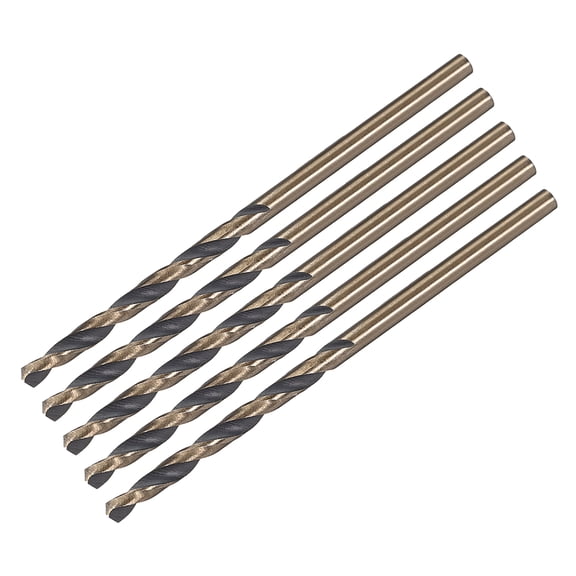 Straight Shank Twist Drill Bits 2.5mm High Speed Steel HSS 4341 with 2.5mm Shank 5 Pcs