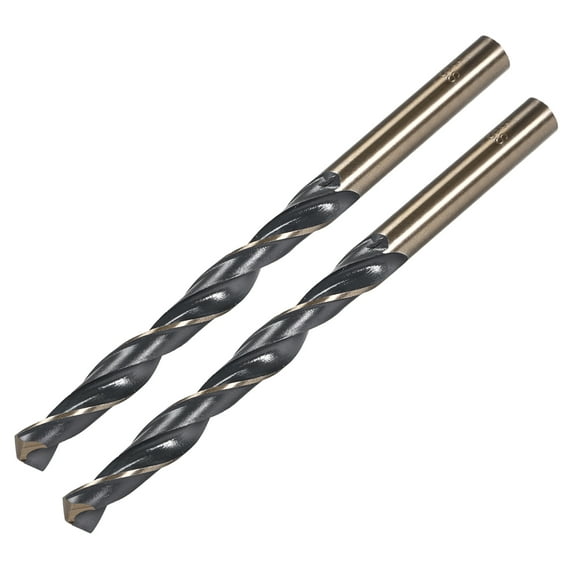 Straight Shank Twist Drill Bits 8mm High Speed Steel HSS 4341 with 8mm Shank 2 Pcs