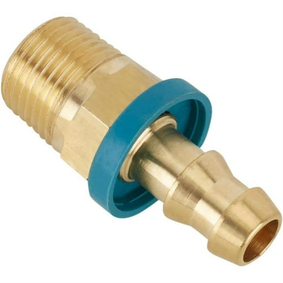 Straight Socketless Push-On Fitting, 30 Degree Taper, -6 AN to 3/8 NPT