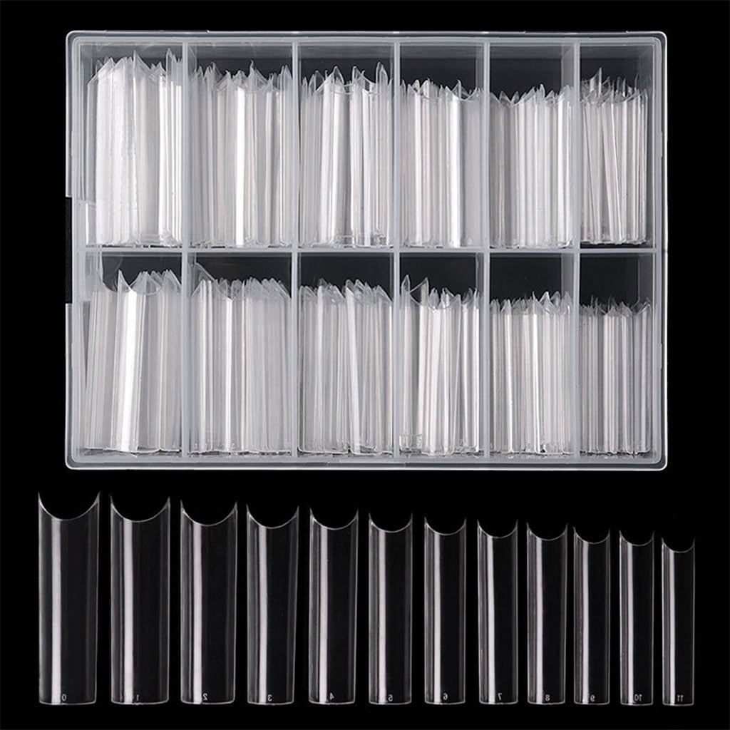 Straight Square Tips for Acrylic Nails with Box for Extra Long Tips ...