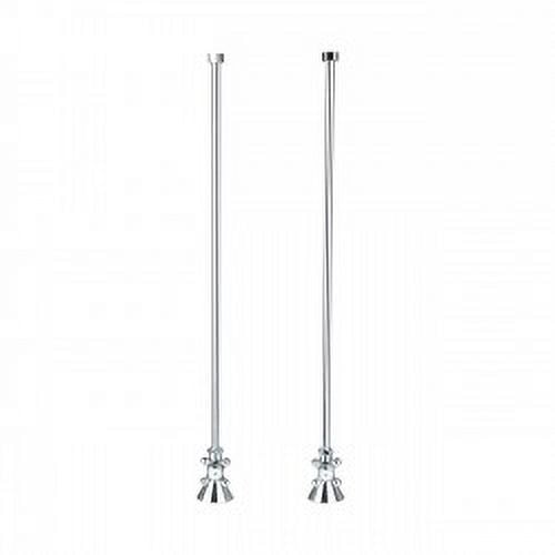 Straight Supply Lines with Shut Off Valves - Metal Cross