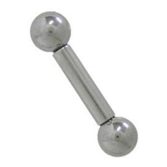 Straight Surgical Steel Barbell 8G 12mm