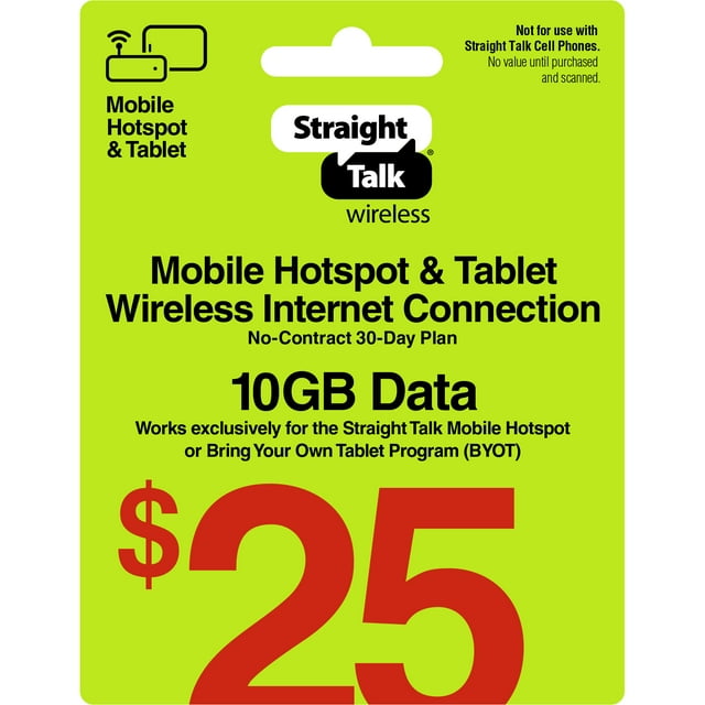 Straight Talk 25 Mobile Hotspot & BYOT Wireless Connection