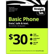 Straight Talk $30 Basic Flip Phone 30-Day Prepaid Plan e-PIN Top Up (Email Delivery)